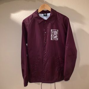 Maroon Obey Coach Jacket